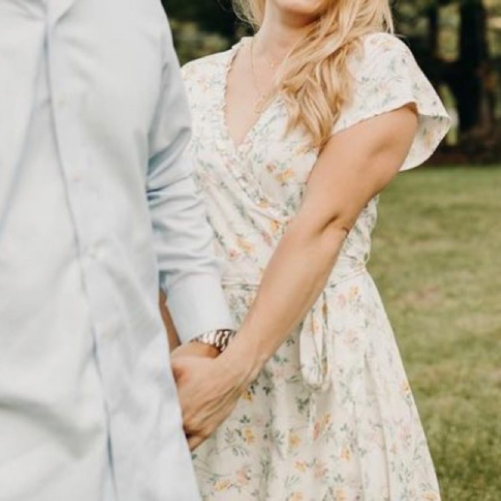 Loft wrap floral dress